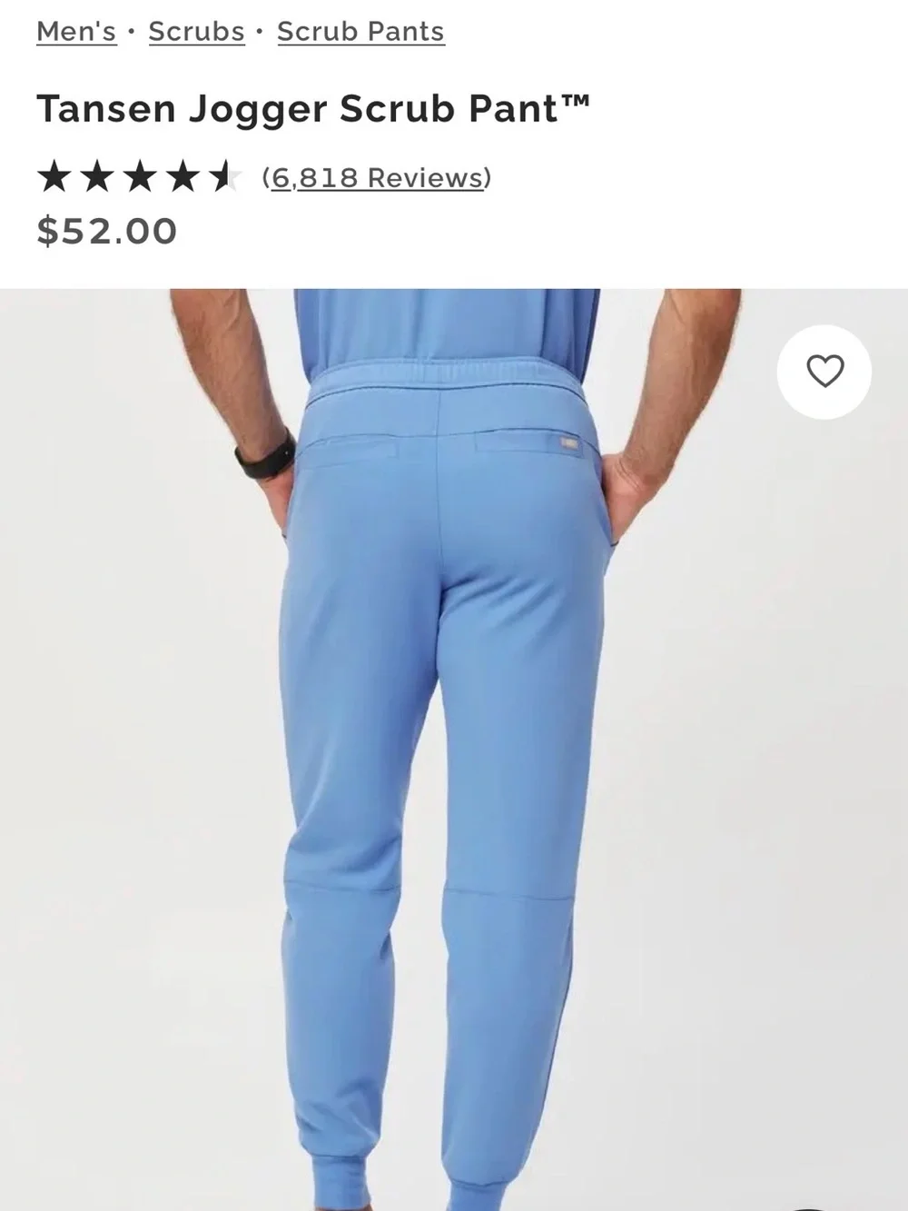FIGS Tansen Jogger Scrub Pants Men's Blue size M